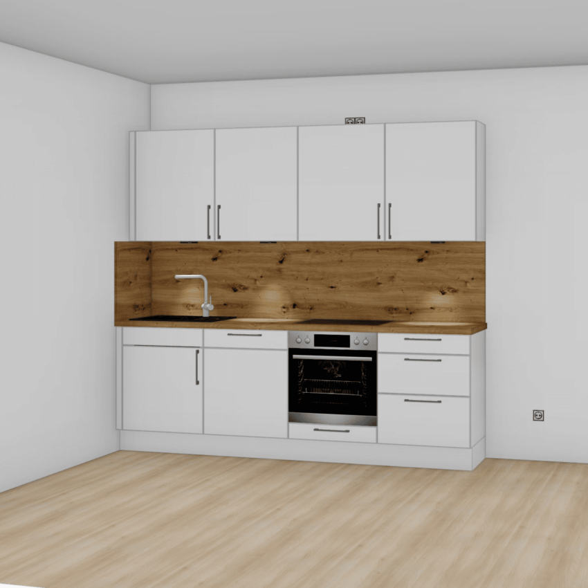 Küchenzeile weiß Holz