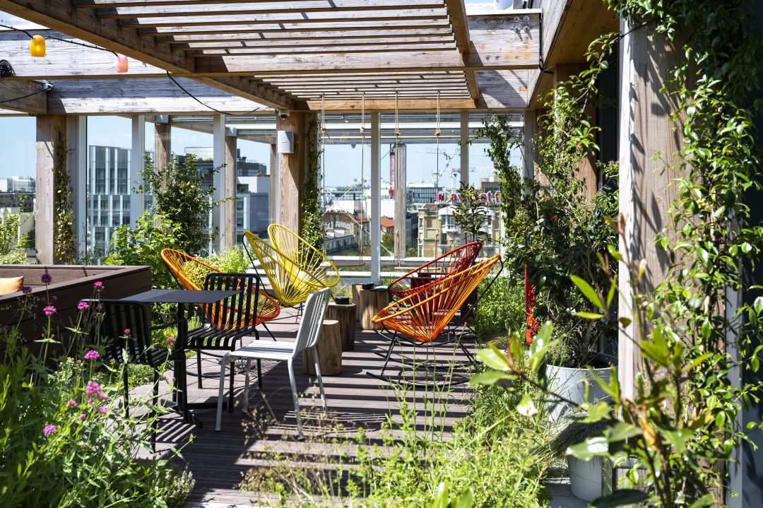 Terrasse im Zoku Hotel Paris