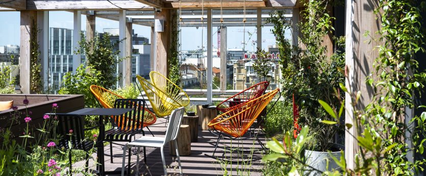 Terrasse im Zoku Hotel Paris